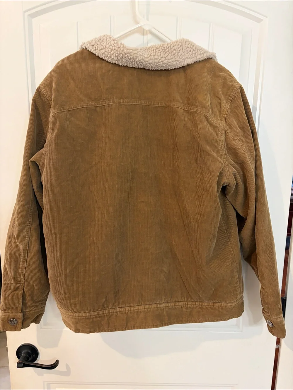 Hawk Sherpa-Lined Corduroy Jacket in Camel
